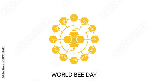 World Bee Day Awareness Symbol Design.