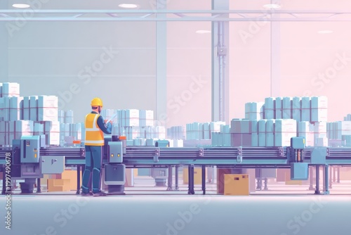 Manufacturing process in modern industrial facility
