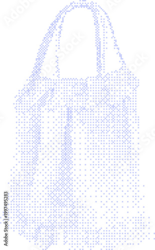 Canvas tote bag with handles on white background with soft shadow for retail promotions