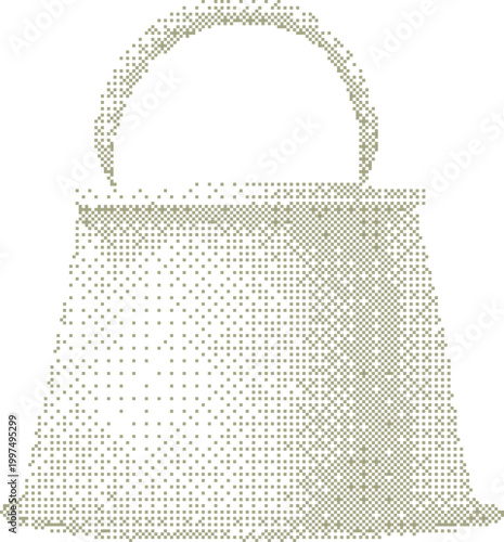 Elegant handbag with rounded handle on white background