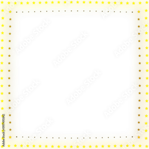 Star Border Frame on Black Background, PNG Transparent Background