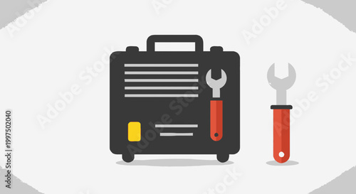 Computer Repair Toolkit with Wrench and Open Case
