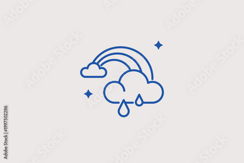 Windy cloud line icon for gusty conditions and high wind speed alerts. Airy vector illustration for wind turbine energy reports and sailing enthusiasts' portals.