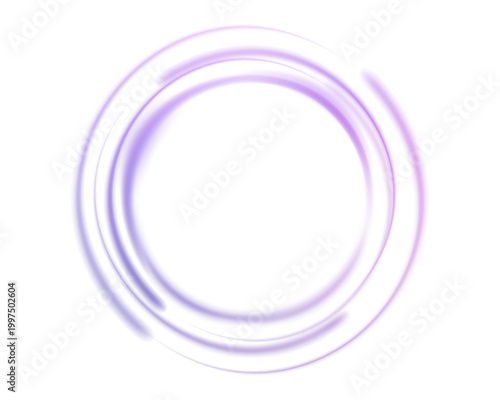 Magic purple ring, realistic energy flare halo ring. Abstract light effect. Vector illustration.
