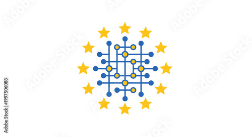 European Union Flag Symbol Design.