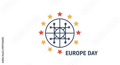 Europe Day Logo Emblem Symbol.