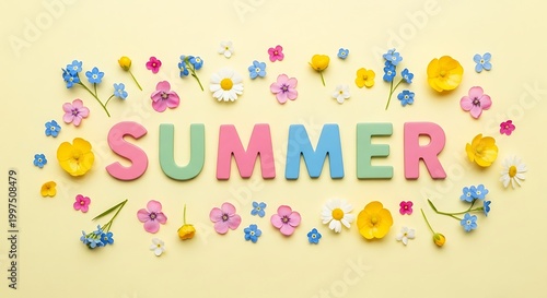 Colorful letters spell 
