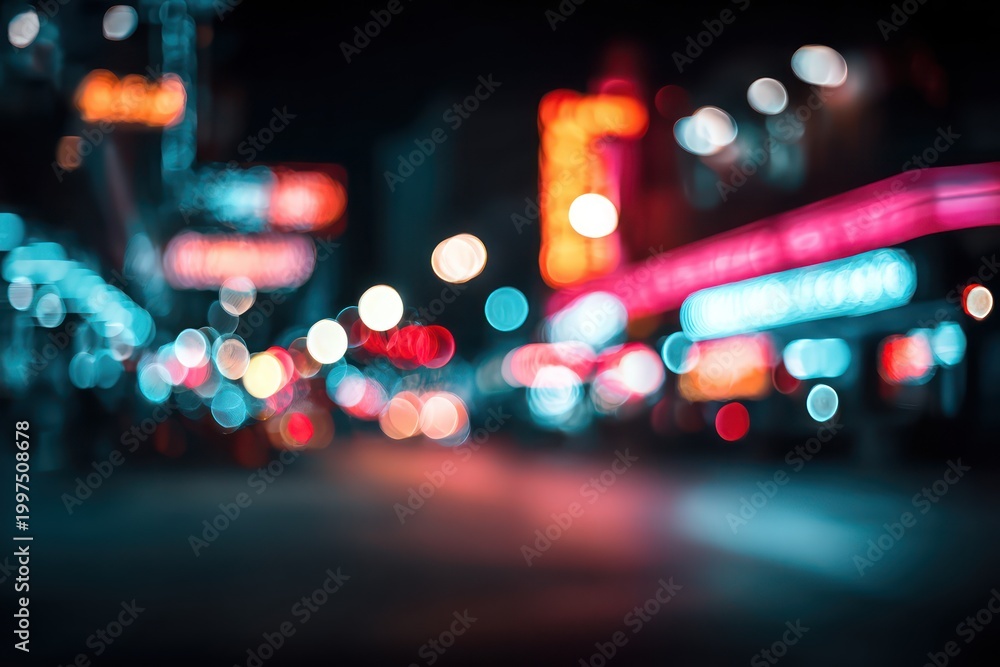 Fototapeta premium Abstract neon glow with central copy space