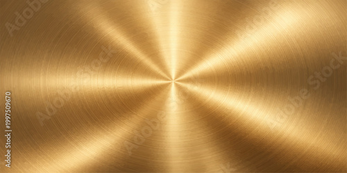 Abstract gold metal texture background with brushed metallic surface and shiny light reflection design