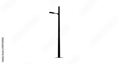 Black Street Light Pole Metal.