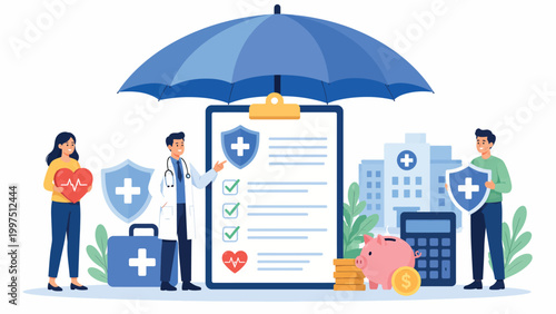 Health Insurance Protection Medical Coverage Healthcare Concept