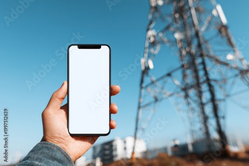 Mobile phone signal and cellular tower