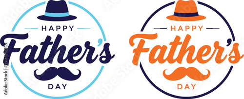 Happy father's day calligraphy design with decorative elements