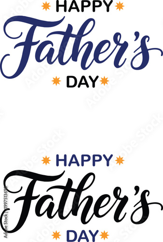 Festive father's day graphic designs with hats and mustaches