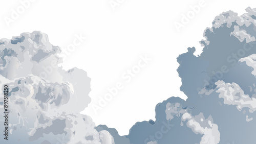 dramatic volumetric clouds in panoramic view high quality professional detailed modern