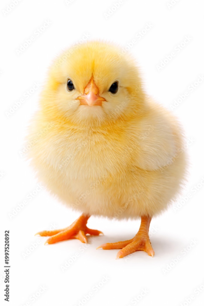 Fototapeta premium baby chicken on white background