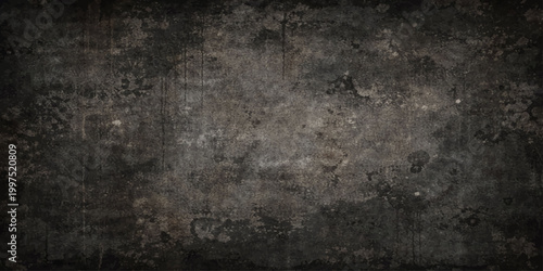 Dark vintage grunge texture background with old rough concrete and stone surface design