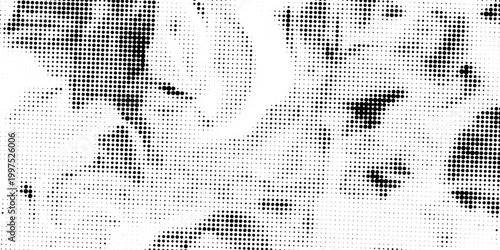 Black halftone dots create a smooth gradient fading upward into a white background, forming a clean abstract texture.