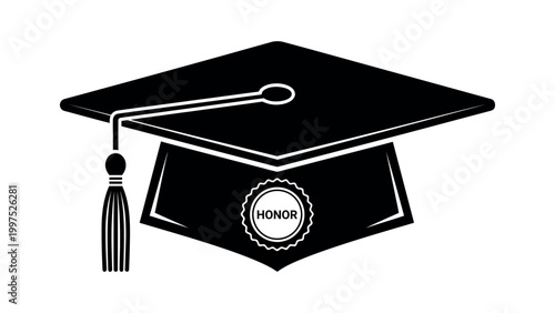 Graduation Cap Icon Honor Degree Vector