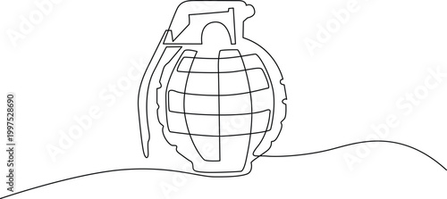 Bild auf Leinwand Hand holding a grenade illustration Vector