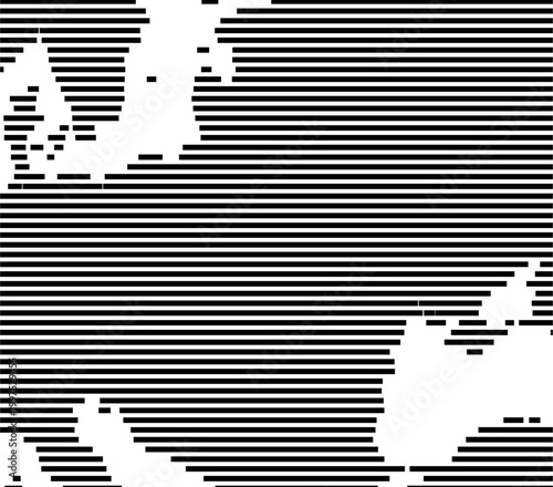 Map of Eastern Europe showing the earth with a few horizontal black lines. No labels at all.