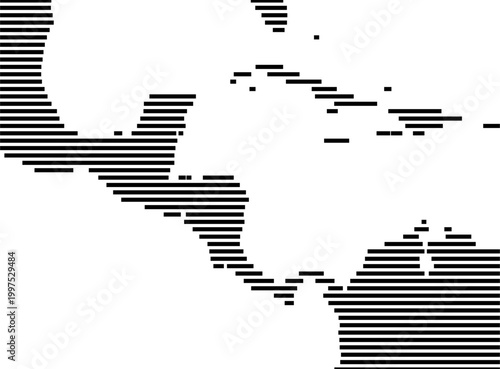 Map of Central America showing the earth with a few horizontal black lines. No labels at all.