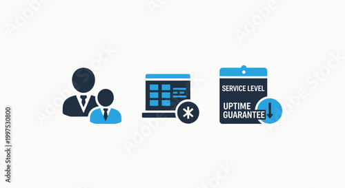 Customer service and support icons business people calendar with asterisk guarantee icon customer business calendar schedule appointment guarantee assurance management professional corporate