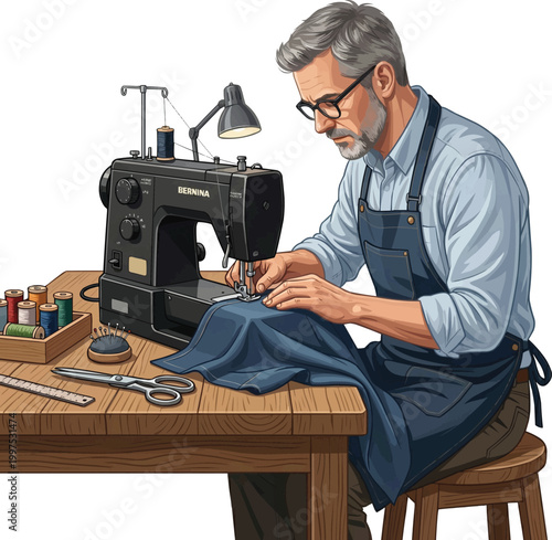 Focused Sewing Craftsmanship