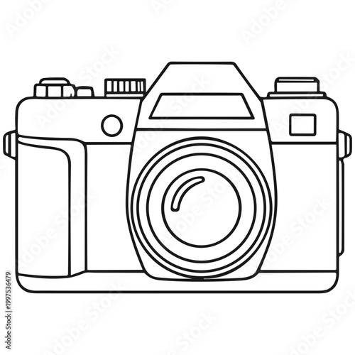 Camera Line Icon Vector Illustration