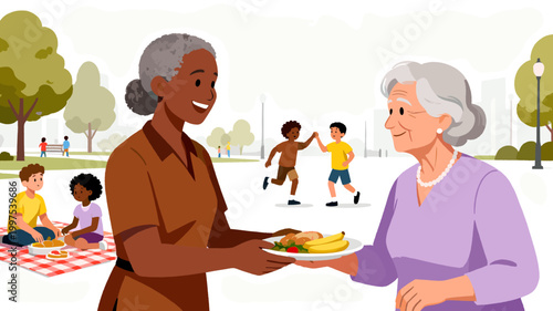 A warm and inviting illustration depicting hands preparing breakfast, evoking feelings of comfort and domesticity. Perfect for blog posts, recipes, or