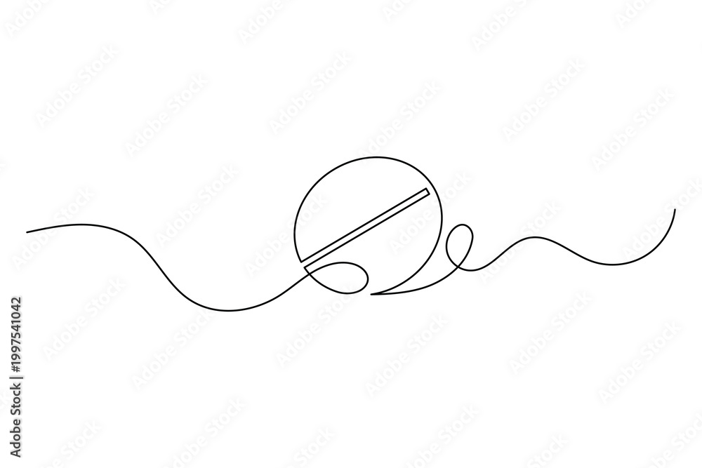 Obraz premium Capsule pill simple line drawing for healthcare and medical industry