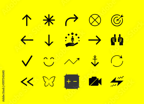 Share arrow icon set vector button, and connection symbols collection
