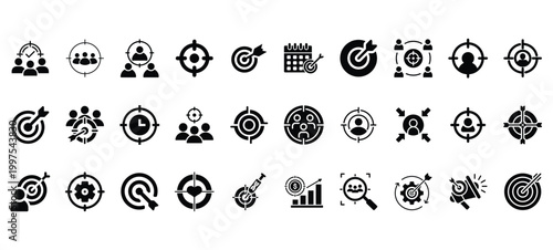 Target and goal representing focus, strategy, and business objectives
