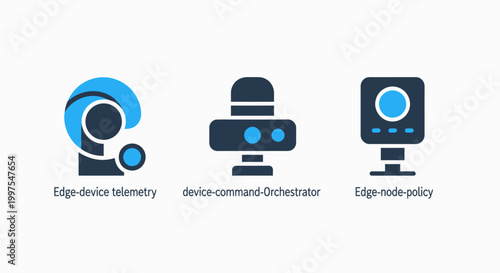 Audio and visual technology icons: voice assistant microphone camera with artificial intelligence smart speaker user experience content creation smart home voice control technology icon