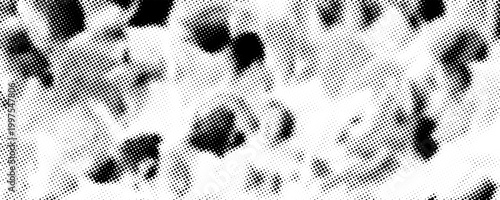 Dotted gradient vector illustration, white and black halftone background, horizontal seamless dotted lines, monochrome dots texture backdrop, retro effect. modern