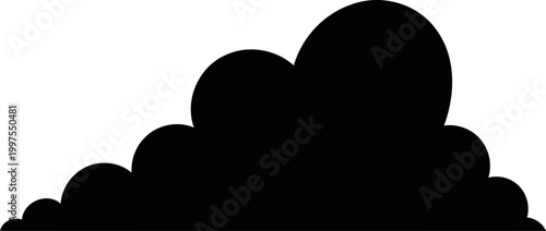 Large fluffy cumulus cloud silhouette representing fair weather skies