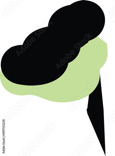 vector illustration of a mushroom on white background
