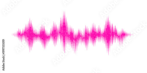 Blue digital sound wave vector illustration featuring a modern audio equalizer frequency pulse and electronic waveform design for music technology