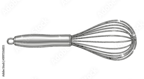 Stainless Steel Kitchen Whisk for Mixing and Blending Ingredients