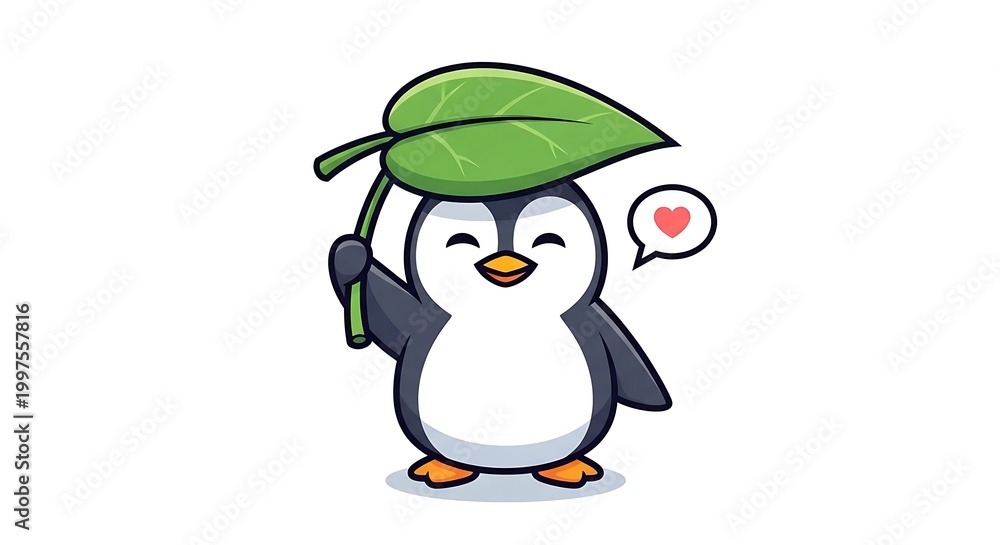 Obraz premium Smiling cartoon penguin wearing graduation cap holding diploma