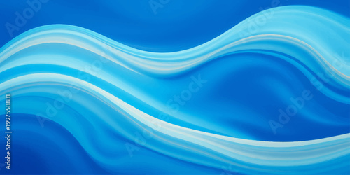 A smooth abstract design featuring soft flowing blue waves with a liquid silk texture and light wavy motion for a modern wallpaper backdrop