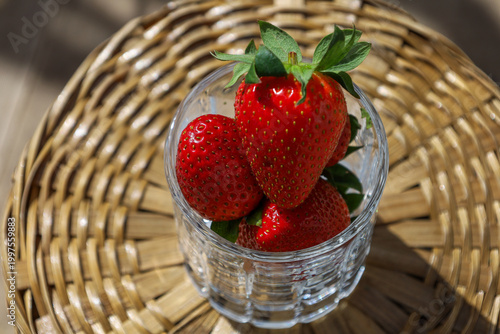 strawberries in a glass