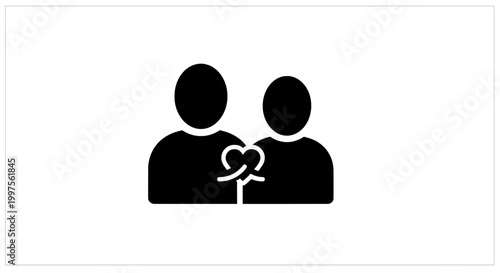 Customer loyalty icon. Human relationship and partnership symbol