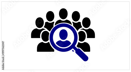 Hiring process icon. Job recruitment and talent acquisition symbol