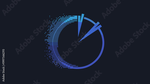 Blue circular loading spinner on black – Ideal for web development, system status indicators, or futuristic interface design.