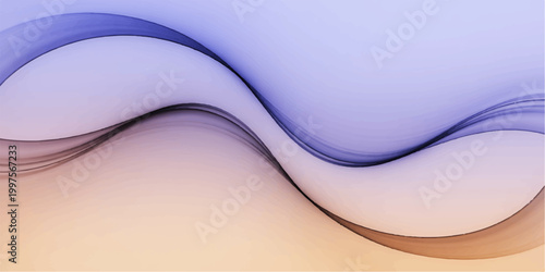 Abstract Wave in Soft Tones: A minimalist composition showcasing elegant, flowing lines and soft hues, evoking a sense of tranquility and artistic grace.