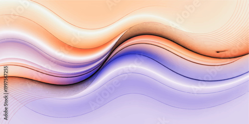 Abstract flowing lines, with elegant and dynamic movement and a symphony of colors.
