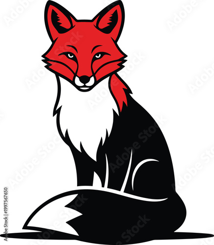 Cartoon fox portrait isolated on transparent background a whimsical animal illustration