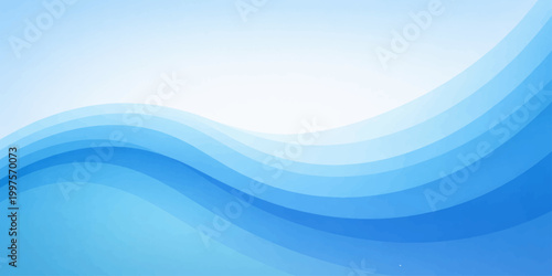 Abstract blue wave background featuring a flowing liquid motion design with digital vector curves and light sea patterns for a modern web backdrop illustration