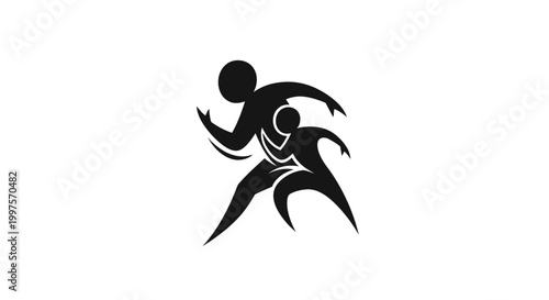 running athlete silhouette high quality professional detailed modern elegant stylish clean